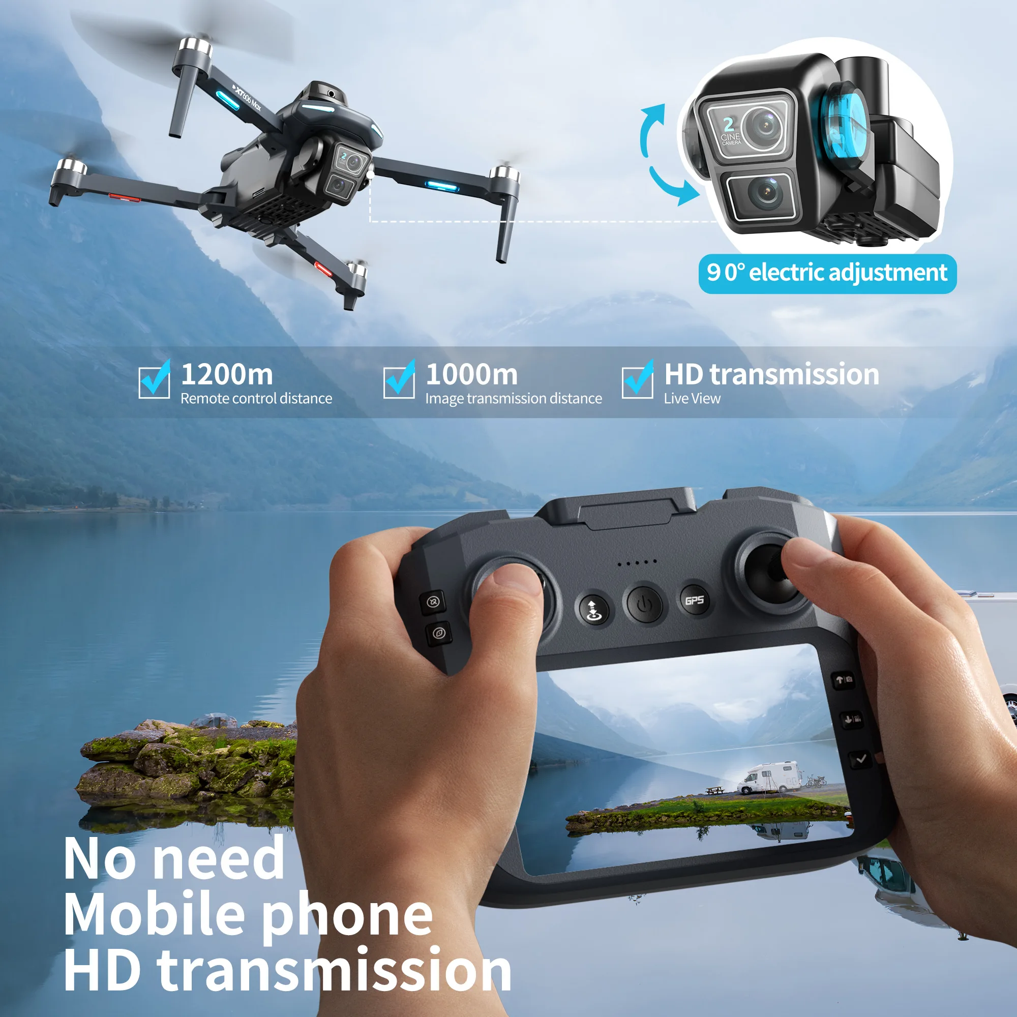 Lenovo XT606 Drone Professiona - Drone Photogrammetry ulasan dan harga